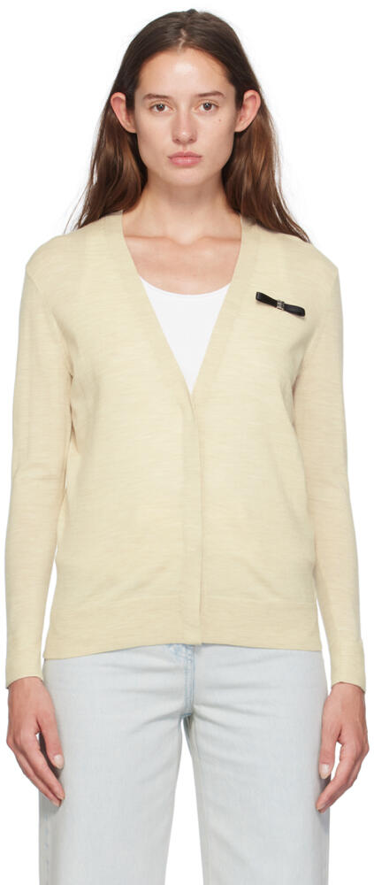 Givenchy Beige 4-G Bow Cardigan Cover