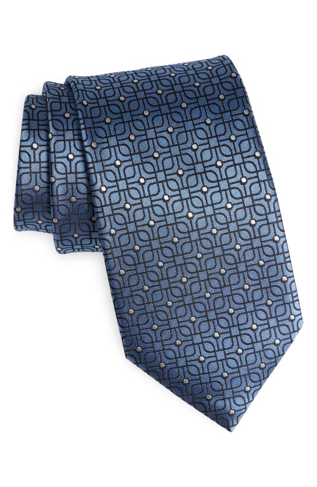 ZEGNA TIES Square Motif Silk Tie in Light Blue Cover