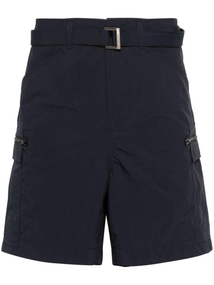 sacai taffeta cargo shorts - Blue Cover