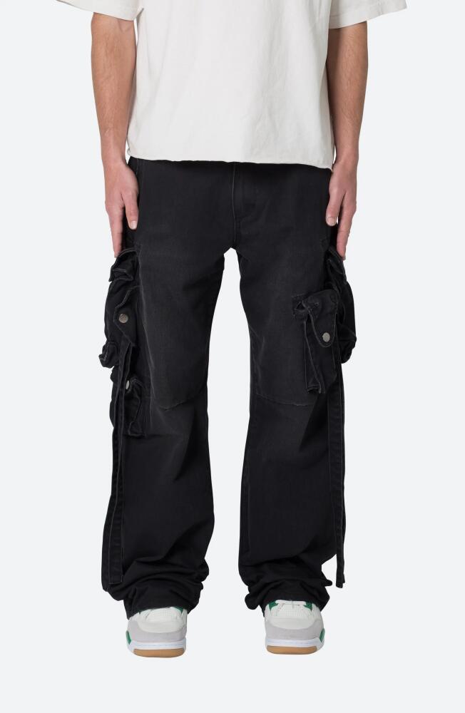 mnml Strapped Cotton Cargo Pants in Black Cover