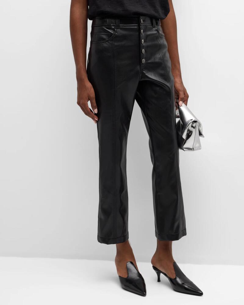 Cinq a Sept Wallace Faux Leather Bootcut Ankle Pants Cover