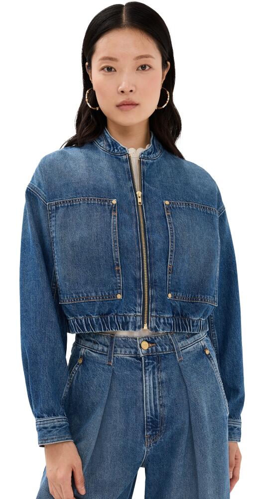 Ulla Johnson The Alessa Jacket Danube Medium Indigo Wash Cover