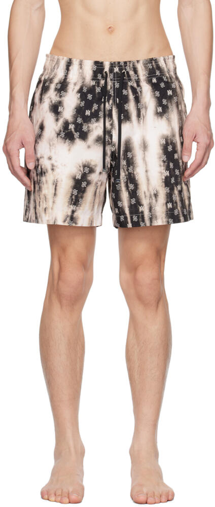 AMIRI Black & Beige Paisley Swim Shorts Cover