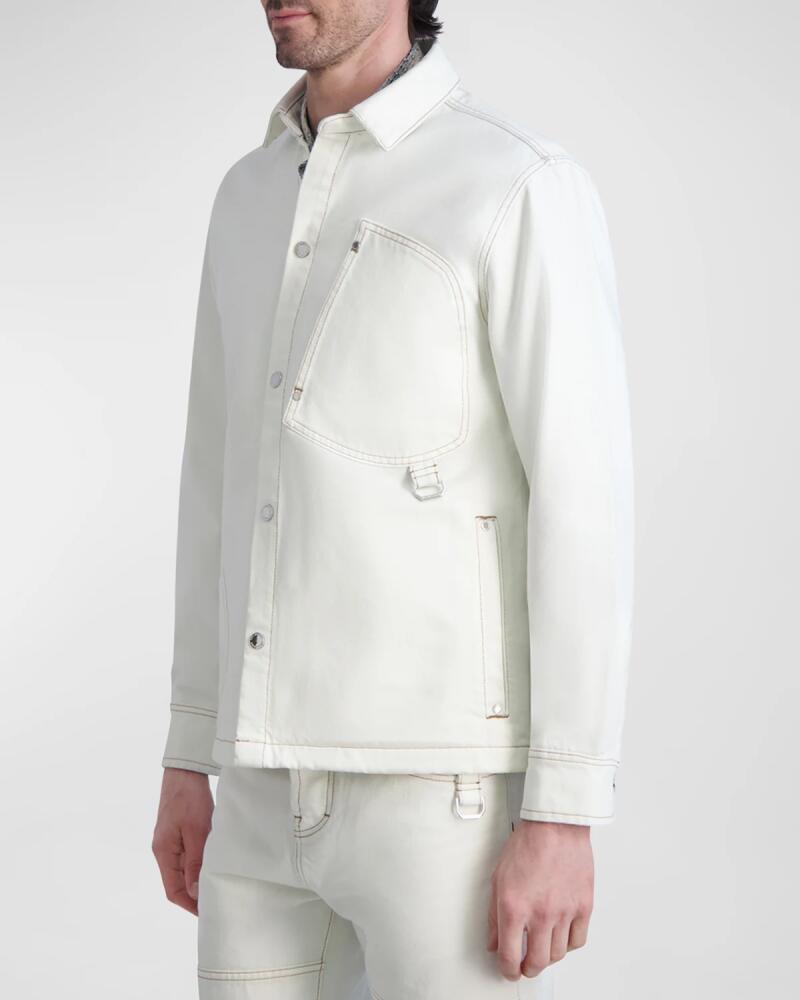 Karl Lagerfeld Paris White Label Men's Denim Overshirt with Patch Pockets Cover