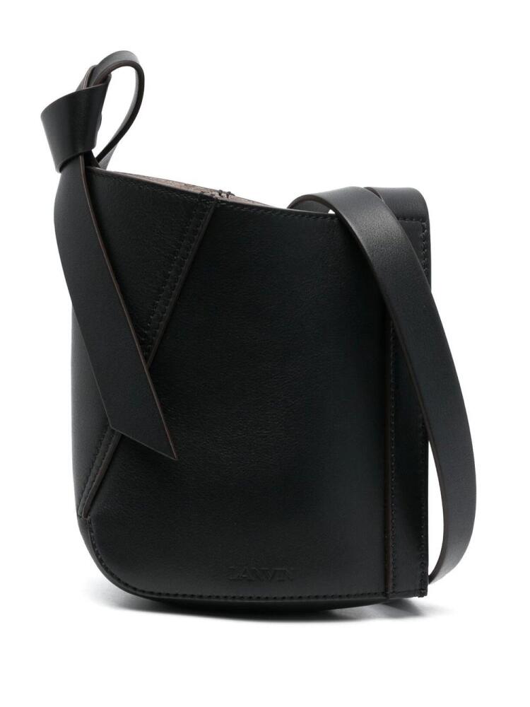 Lanvin Hobo Tie leather shoulder bag - Black Cover