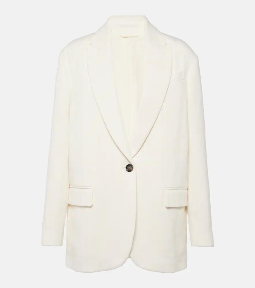 Brunello Cucinelli Herringbone cotton and linen blazer Cover