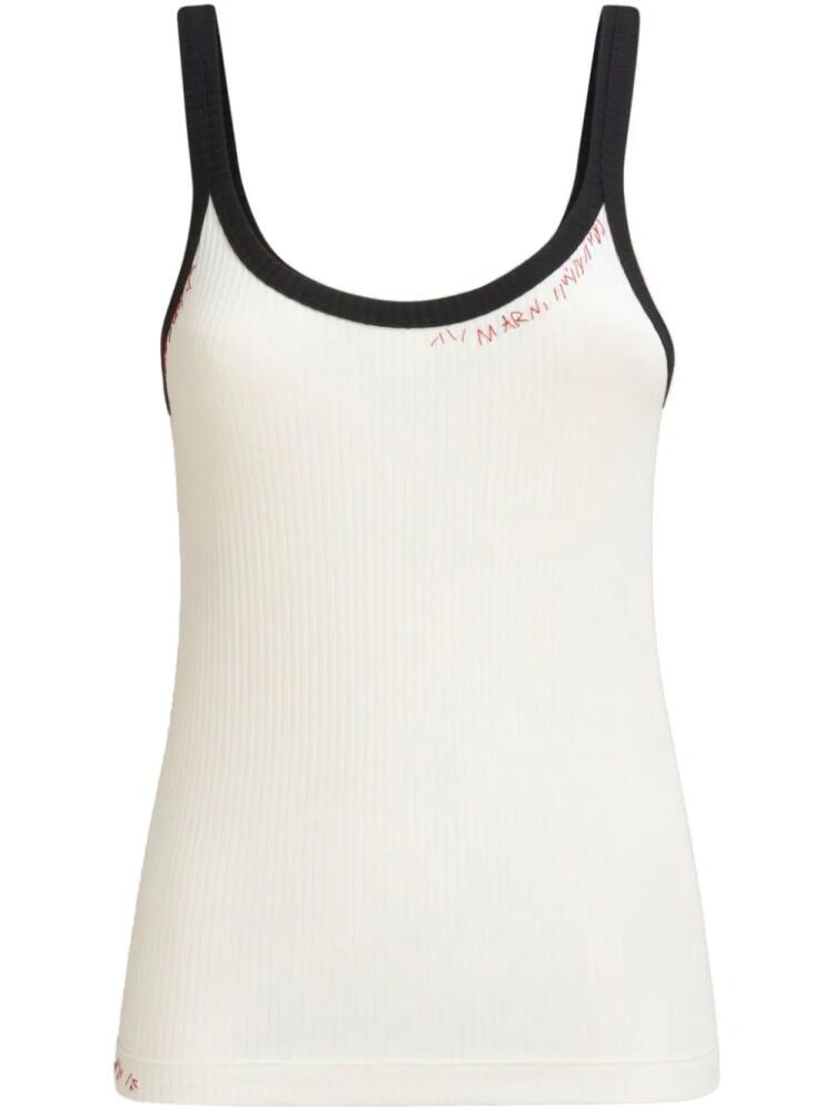 Marni contrasting tank top - White Cover