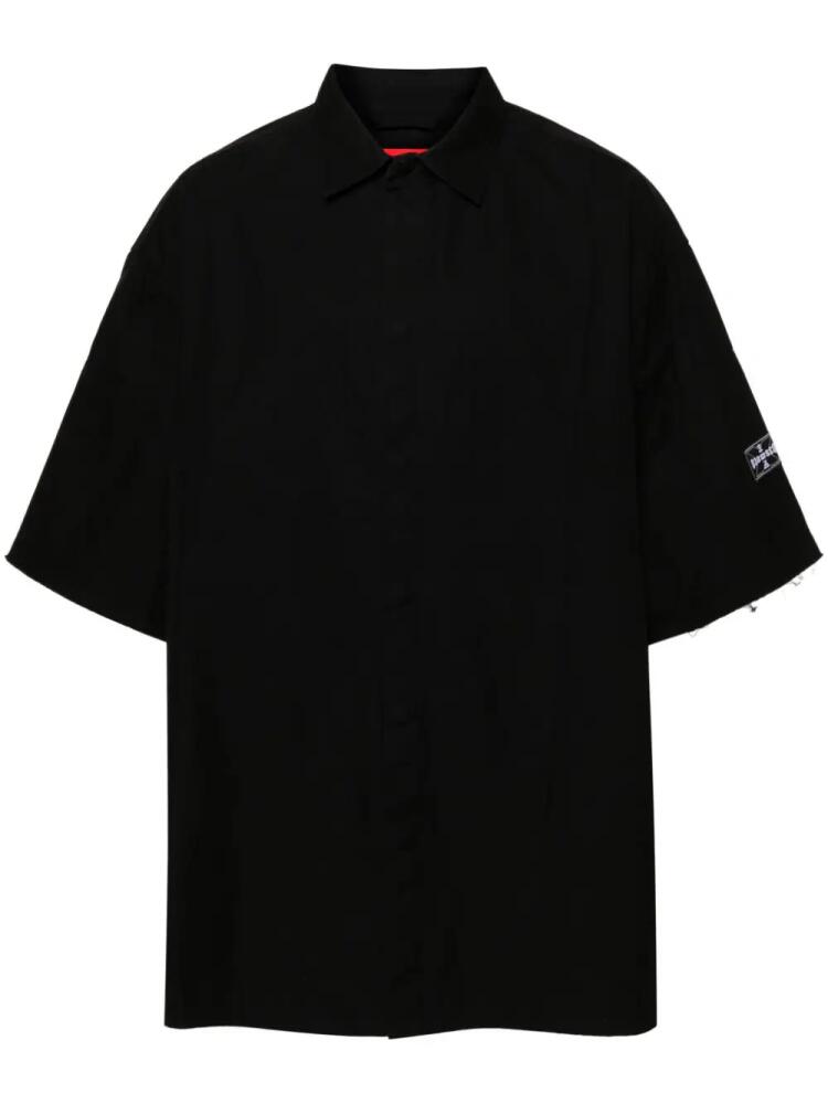 032c long cotton shirt - Black Cover