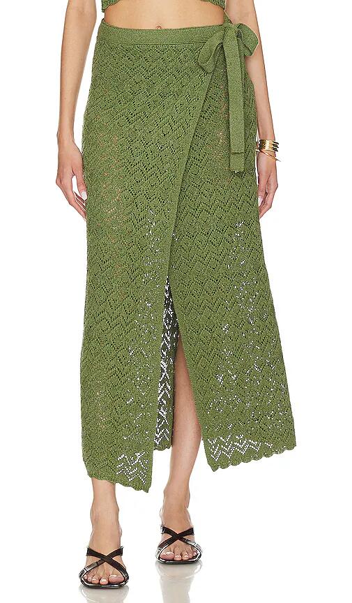 House of Harlow 1960 x REVOLVE Rina Maxi Wrap Skirt in Green Cover