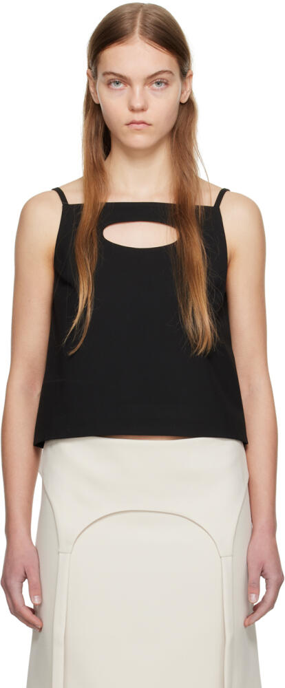 Sandy Liang Black Amelia Tank Top Cover