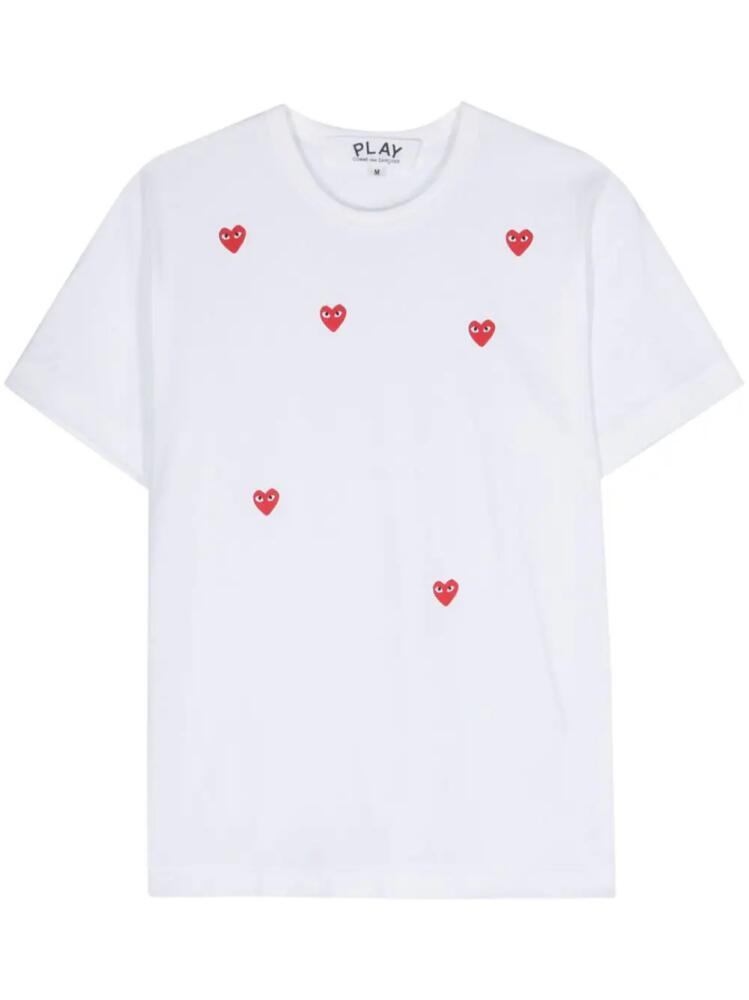 Comme Des Garçons Play heart-print cotton T-shirt - White Cover