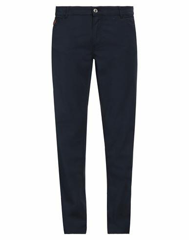 Trussardi Man Pants Midnight blue Cotton, Elastane Cover