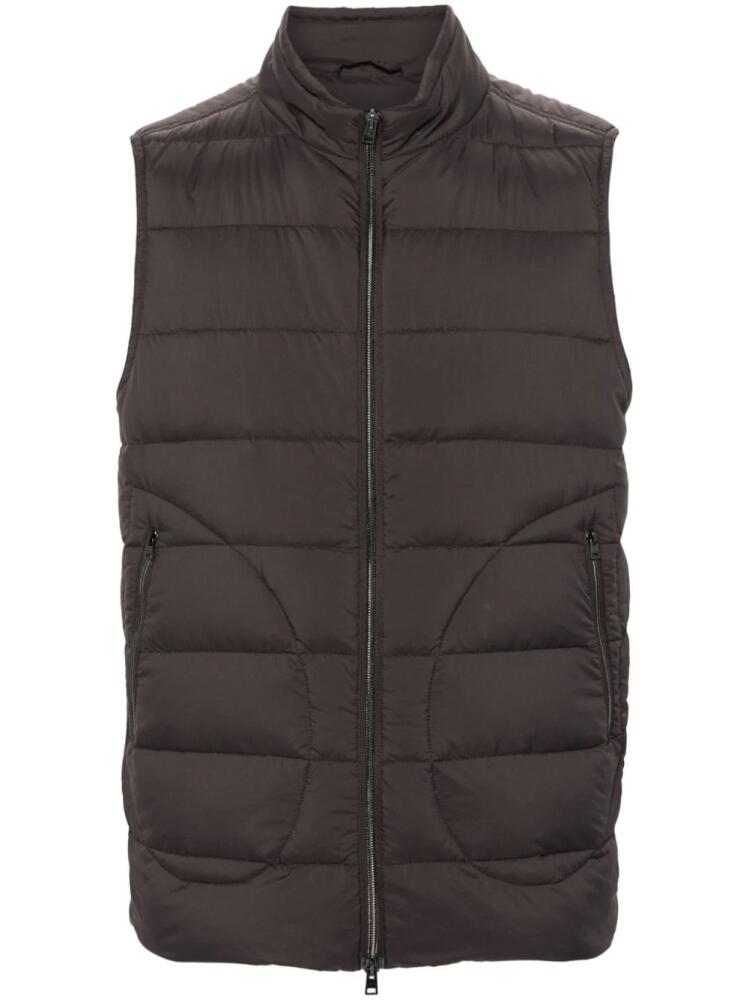 Herno mock-neck down gilet - Brown Cover