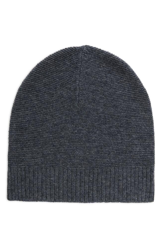 Nordstrom Wool & Cashmere Beanie in Grey Medium Charcoal Heather Cover