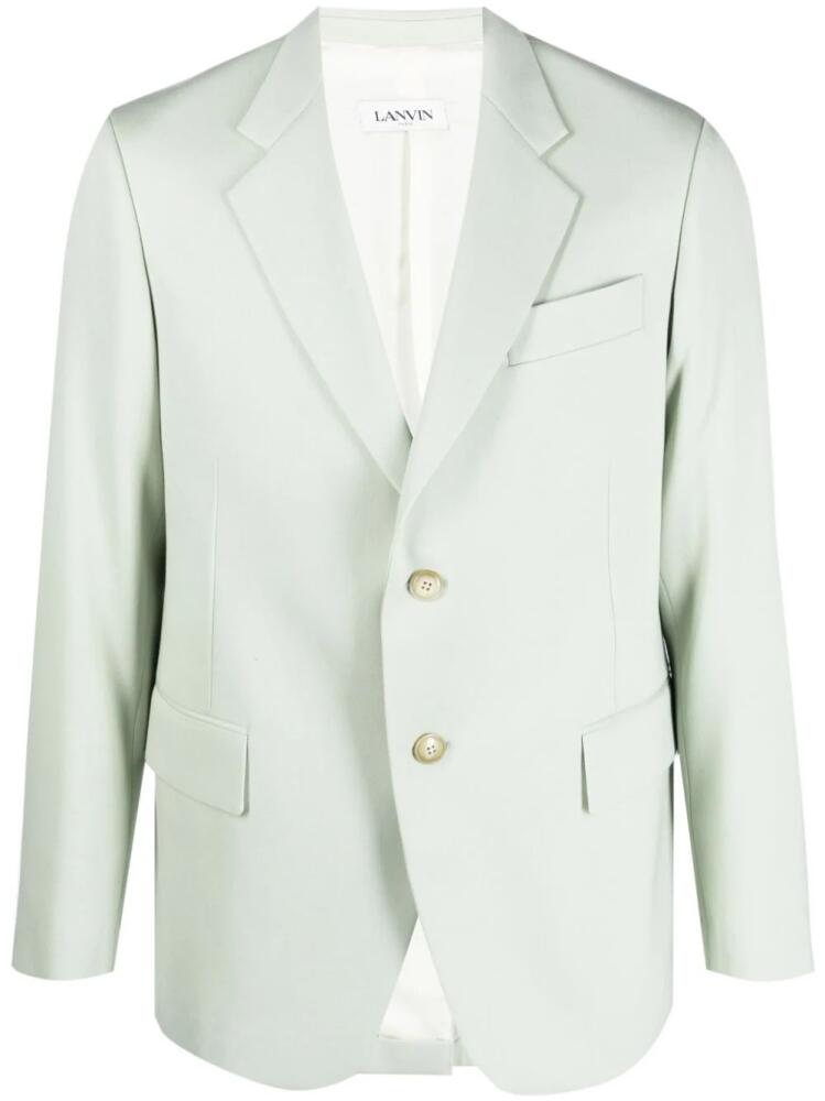 Lanvin single-breasted wool blazer - Green Cover