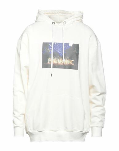 Throwback. Man Sweatshirt Ivory Cotton Cover