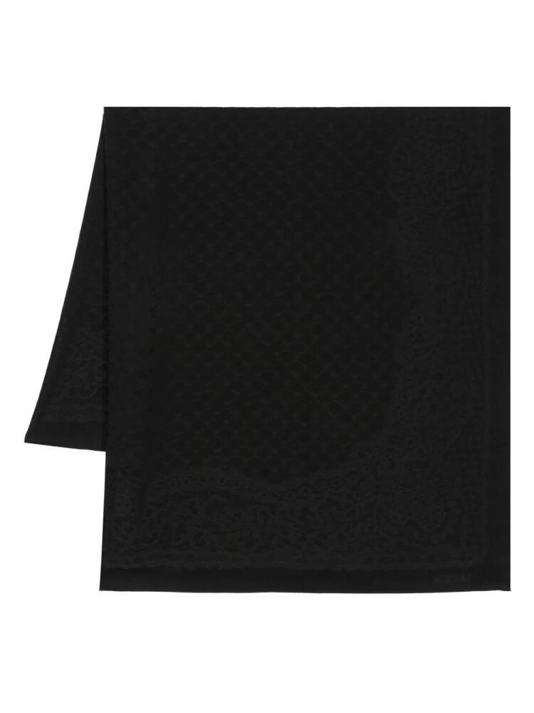 Moschino embroidered silk scarf - Black Cover