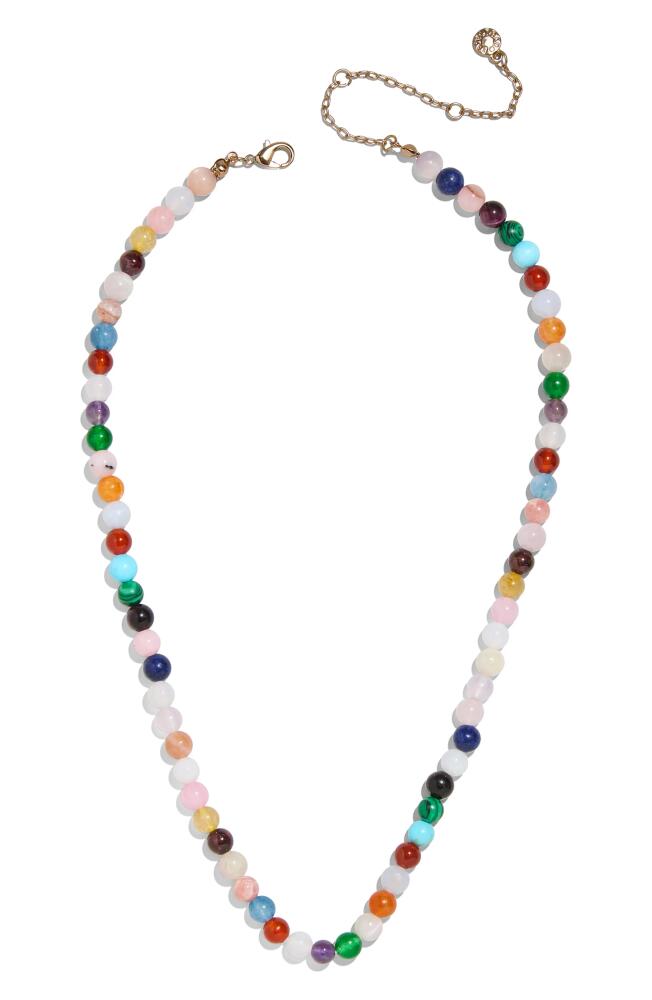 BaubleBar Semiprecious Stone Beaded Necklace in White Multi Cover