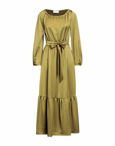 Soallure Woman Maxi dress Military green Polyester Cover