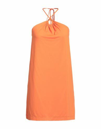 Fisico Woman Mini dress Orange Polyamide, Elastane Cover