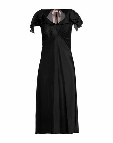 N°21 Woman Midi dress Black Viscose, Polyester, Glass Cover