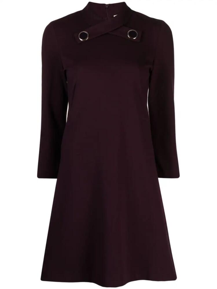 JANE Sophia button-detail minidress - Purple Cover