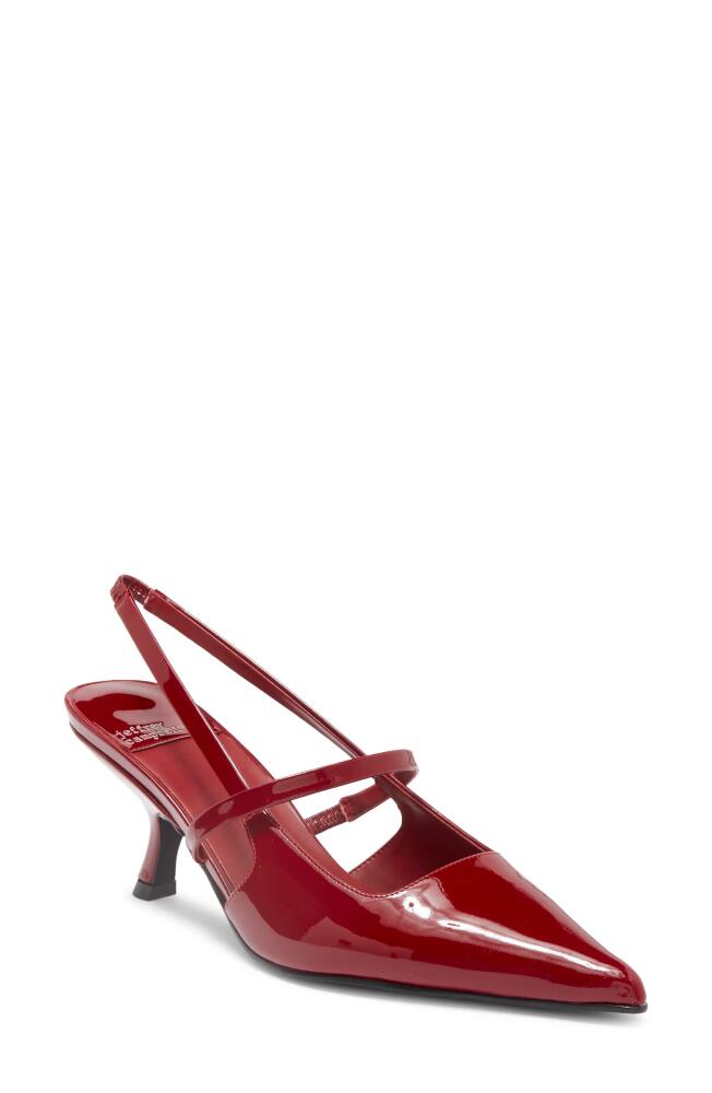 Jeffrey Campbell Tanya Pointed Toe Slingback Pump in Cherry Red Patent Cover