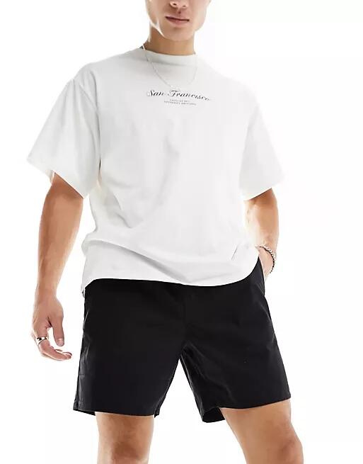 Weekday Olsen regular fit shorts in black Cover