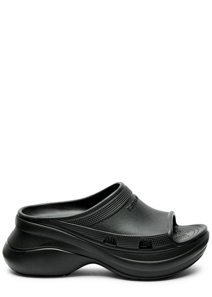 Balenciaga Pool 65 Rubber Sliders - Black Cover