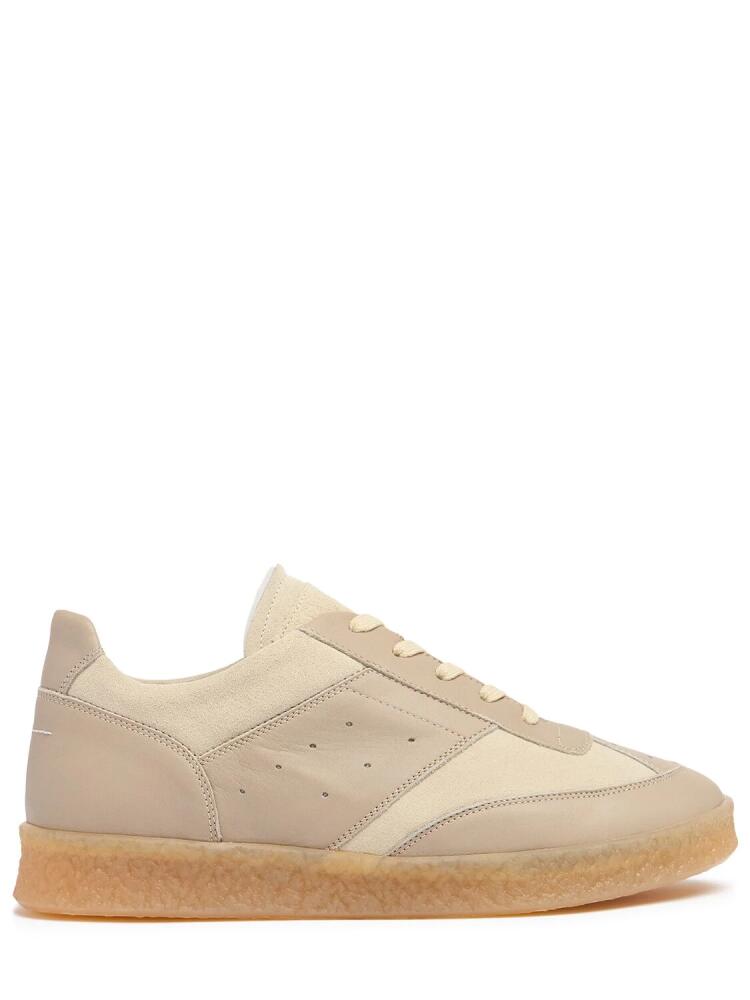 MM6 MAISON MARGIELA Leather Low Top Sneakers Cover