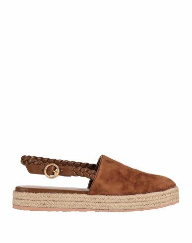 Gianvito Rossi Woman Espadrilles Brown Leather Cover