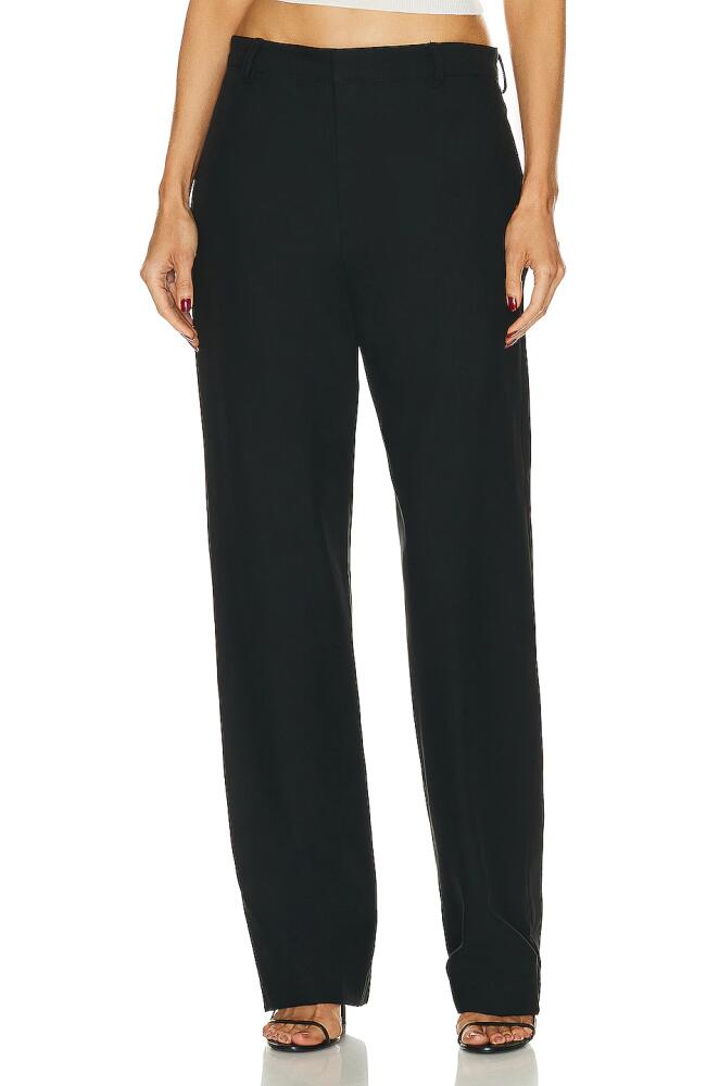 Enza Costa Straight Leg Chino Trouser in Black Cover