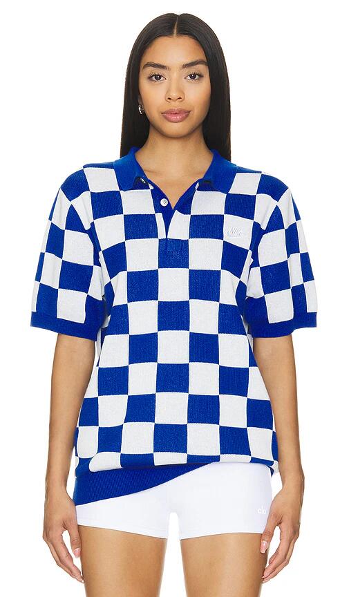 Nike Club Checkers Polo in Royal Cover