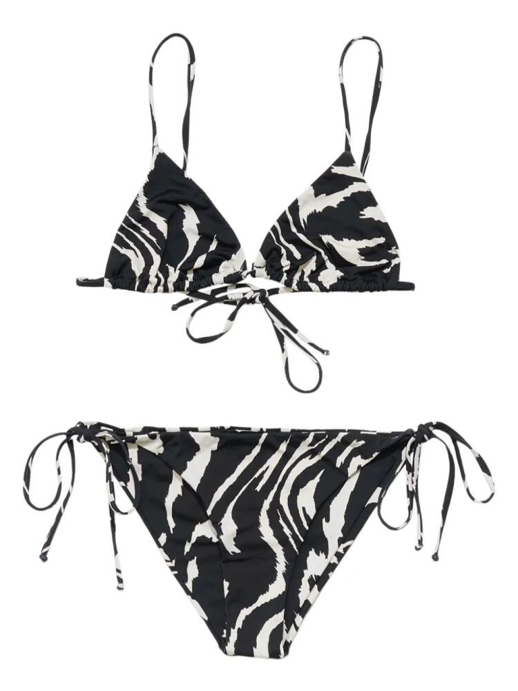 Bimba y Lola zebra-print bikini set - Black Cover