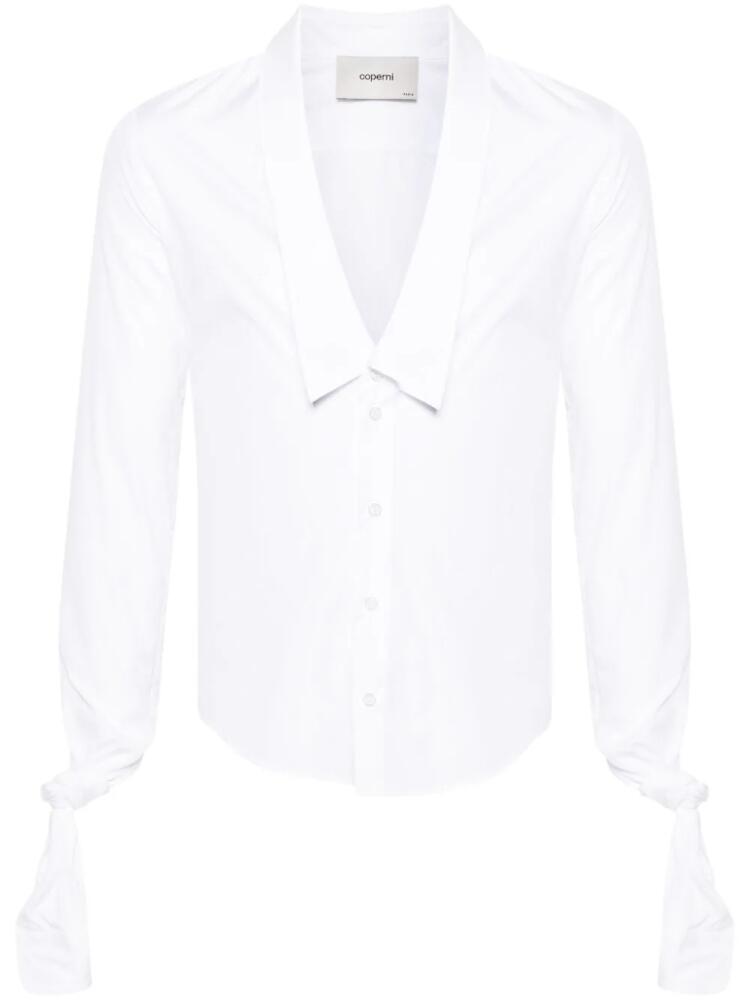 Coperni extra-long sleeves cotton shirt - White Cover