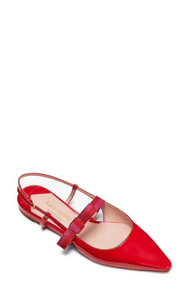 Kate Spade New York maritza pointed toe slingback flat in Engine Red Multi Cover