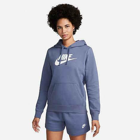 Nike Women's Sportswear Logo Club Fleece Pullover Hoodie in Blue/Diffused Blue Cover