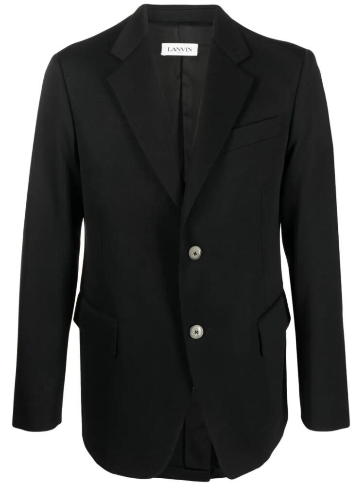 Lanvin single-breasted wool blazer - Black Cover