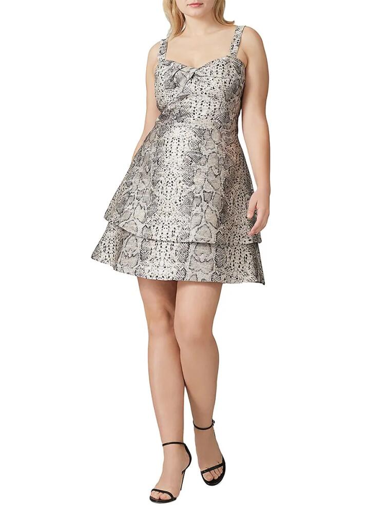 Hutch Women's Keeley Snakeskin Print Mini Dress - Grey Cover