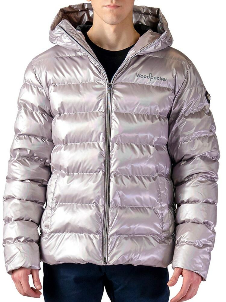 Woodpecker Men's Regular Fit Puffer Jacket - Pearl Grey Cover