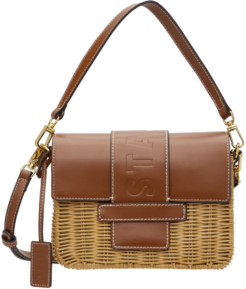 Staud Beige Charli Wicker Crossbody Bag Cover