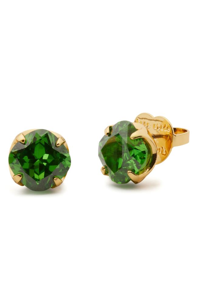 Kate Spade New York round stud earrings in Green/Gold Cover