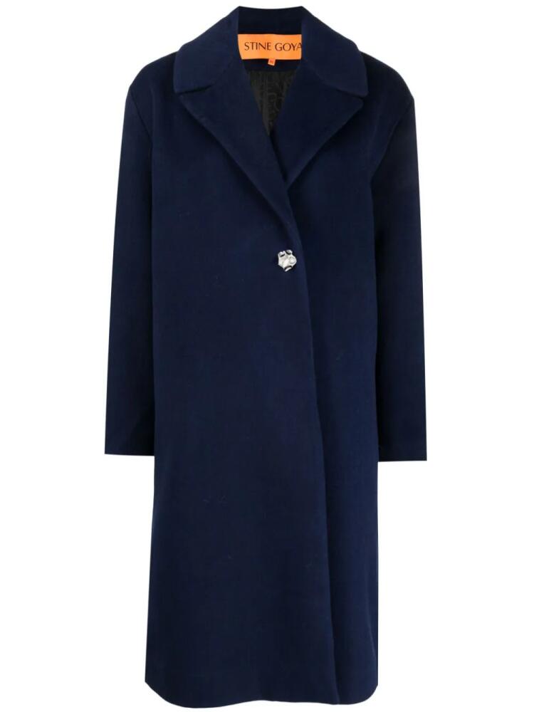 Stine Goya calf-length notched-lapel peacoat - Blue Cover