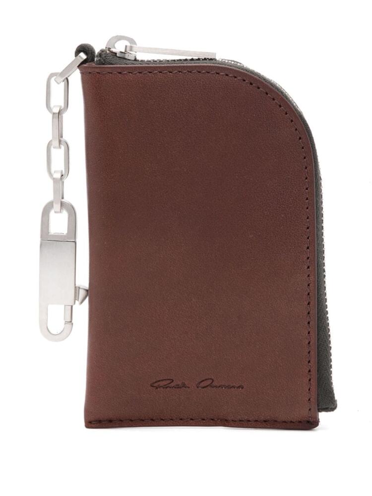 Rick Owens Hook leather wallet - Brown Cover