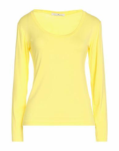 Massimo Rebecchi Woman T-shirt Yellow Viscose, Elastane Cover