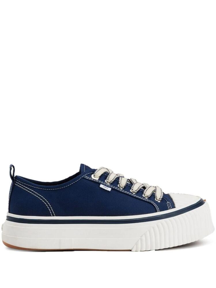 AMI Paris platform lace-up low-top sneakers - Blue Cover