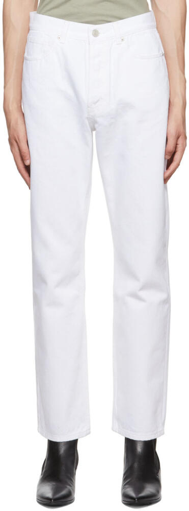 Recto White Straight-Leg Jeans Cover