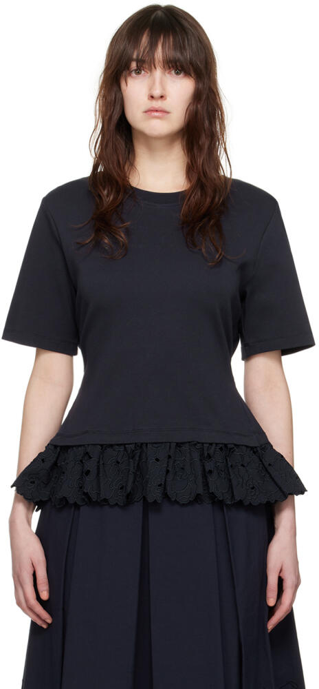 Erdem Navy Layered T-Shirt Cover