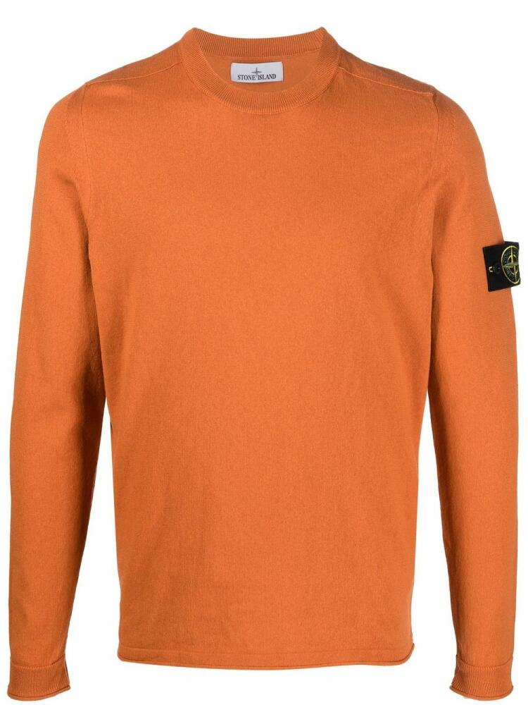 Stone Island crew-neck knitted jumper - Orange Cover