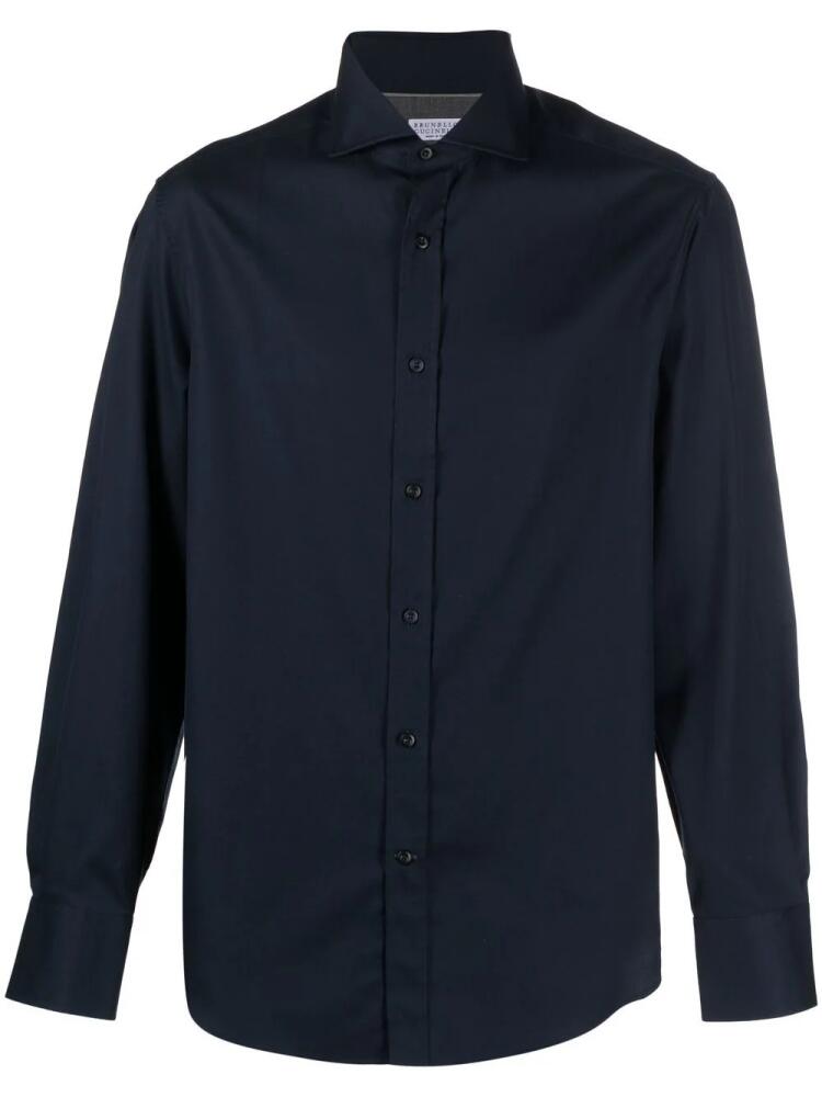 Brunello Cucinelli plain long-sleeve shirt - Blue Cover